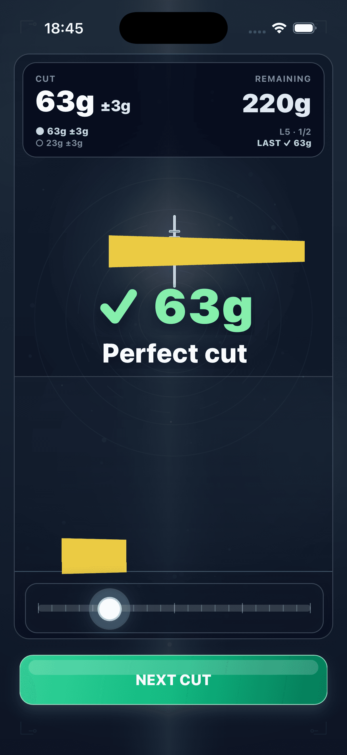 Mid-level GramPerfect run with tighter precision goals